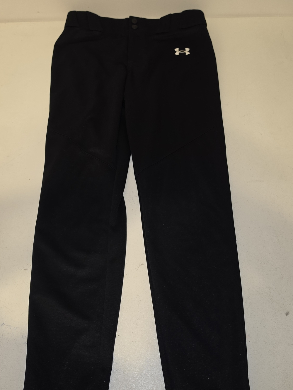 Under Armour Black Kids' Athletic Baseball Pants with White Logo